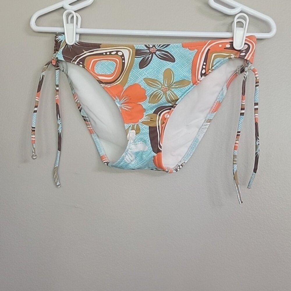 Surfside Blue Brown Orange Bikini Bottoms Size S